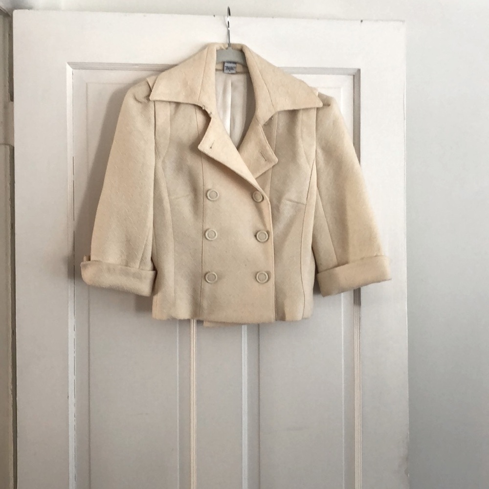 Diane von Furstenberg off white coat